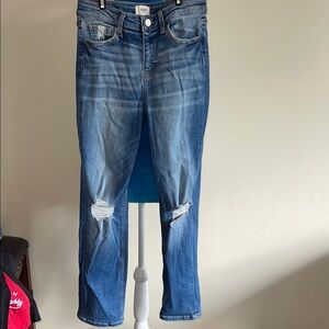 Kids Blue Distressed Jeans Mom Jean